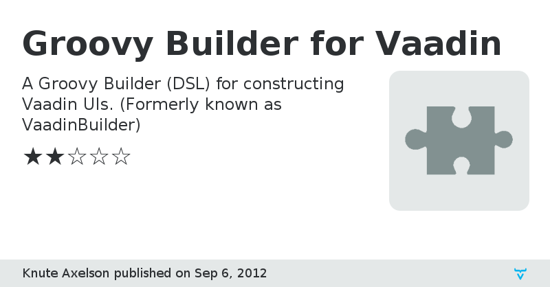Groovy Builder for Vaadin - Vaadin Add-on Directory