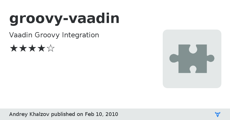 groovy-vaadin - Vaadin Add-on Directory