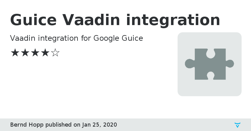 Guice Vaadin integration - Vaadin Add-on Directory