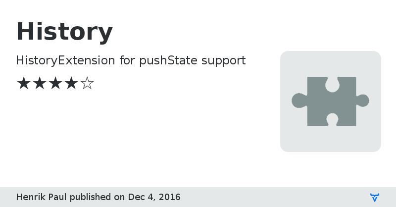 History - Vaadin Add-on Directory
