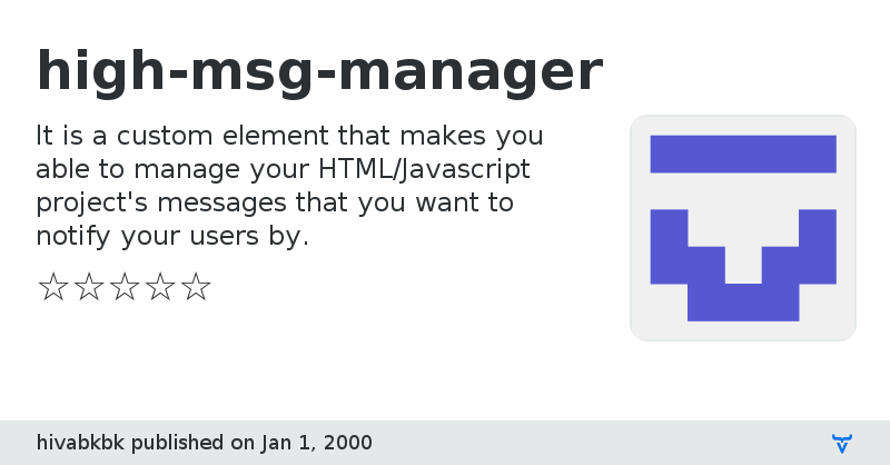 high-msg-manager - Vaadin Add-on Directory
