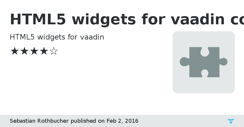 HTML5 widgets for vaadin core - Vaadin Add-on Directory