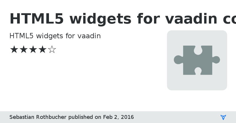 HTML5 widgets for vaadin core - Vaadin Add-on Directory