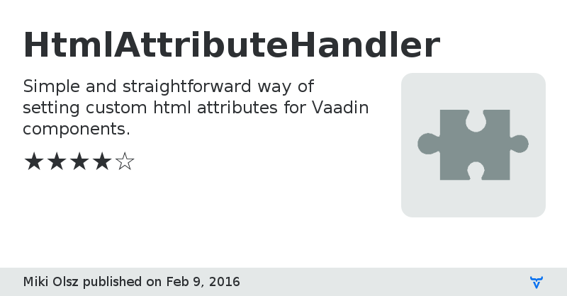 HtmlAttributeHandler - Vaadin Add-on Directory