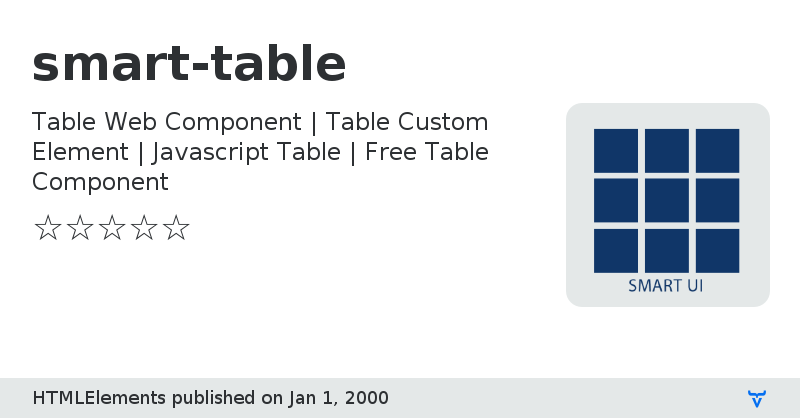 smart-table - Vaadin Add-on Directory