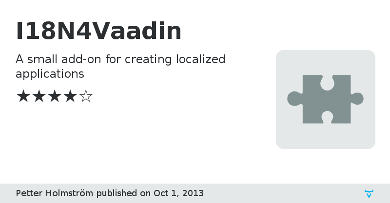 I18N4Vaadin - Vaadin Add-on Directory