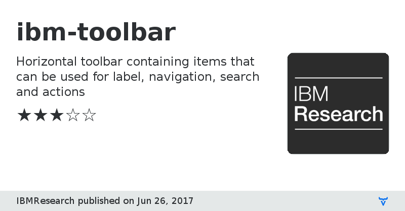 ibm-toolbar - Vaadin Add-on Directory