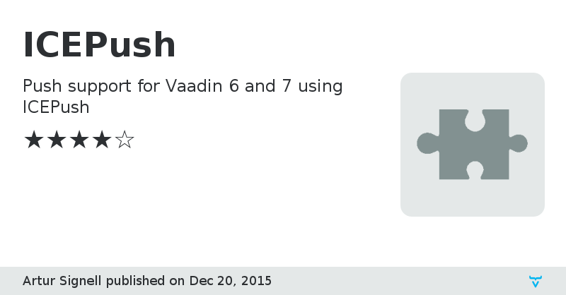 ICEPush - Vaadin Add-on Directory