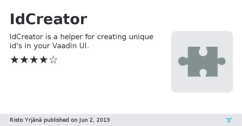 IdCreator - Vaadin Add-on Directory