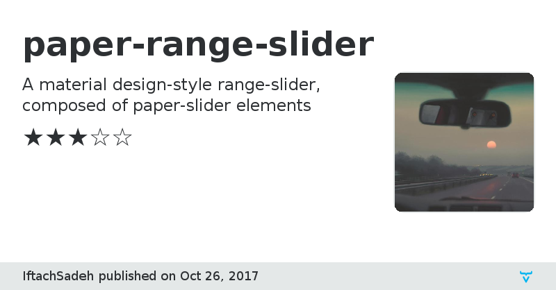 paper-range-slider - Vaadin Add-on Directory