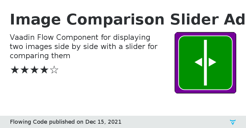 Image Comparison Slider Add-on - Vaadin Add-on Directory