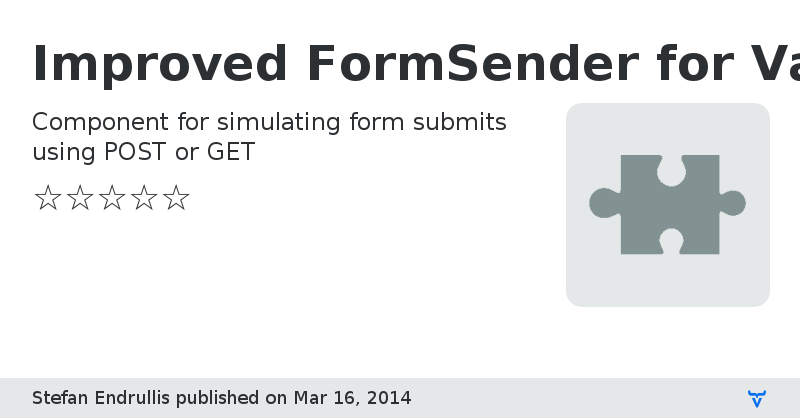 Improved FormSender for Vaadin 6 - Vaadin Add-on Directory
