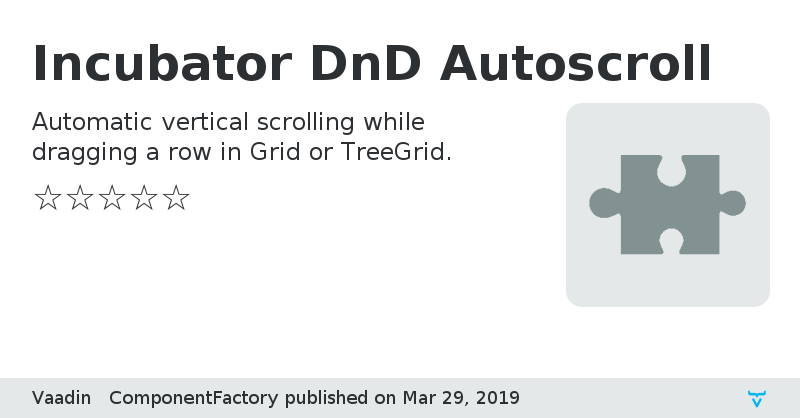 Incubator DnD Autoscroll - Vaadin Add-on Directory