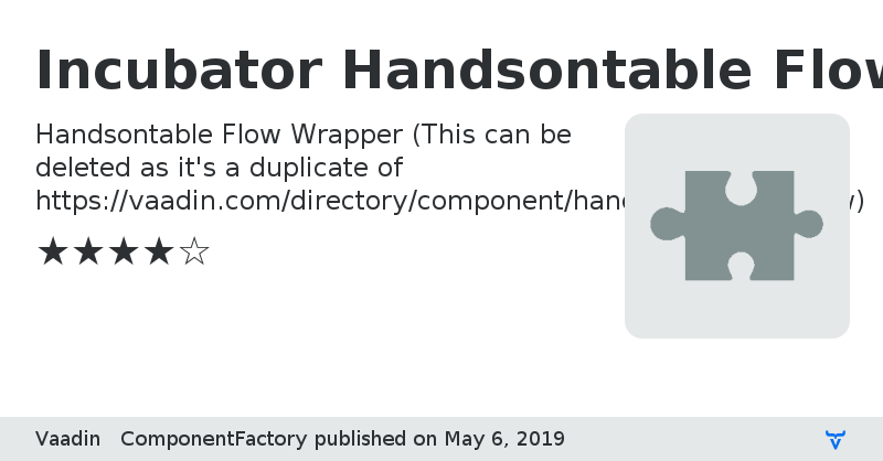 Incubator Handsontable Flow - Vaadin Add-on Directory