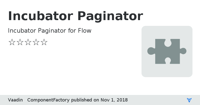 Incubator Paginator - Vaadin Add-on Directory