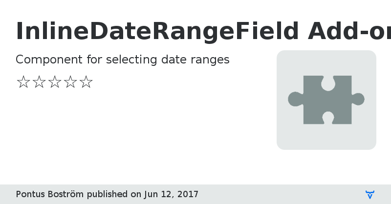 InlineDateRangeField Add-on - Vaadin Add-on Directory