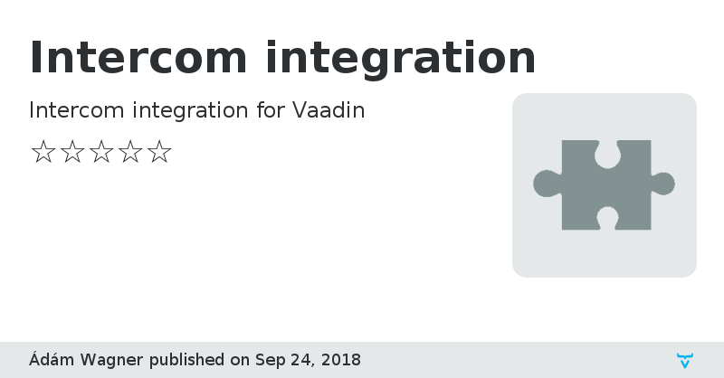 Intercom integration - Vaadin Add-on Directory