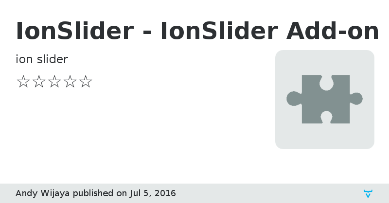 IonSlider - IonSlider Add-on - Vaadin Add-on Directory