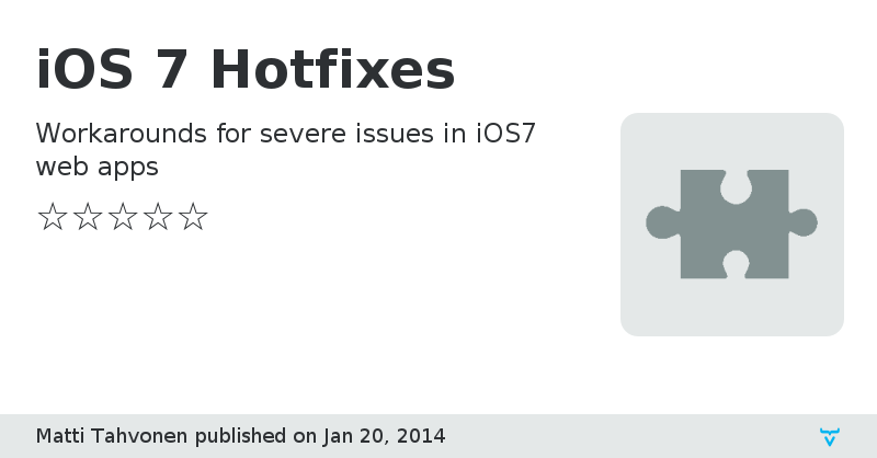 iOS 7 Hotfixes - Vaadin Add-on Directory