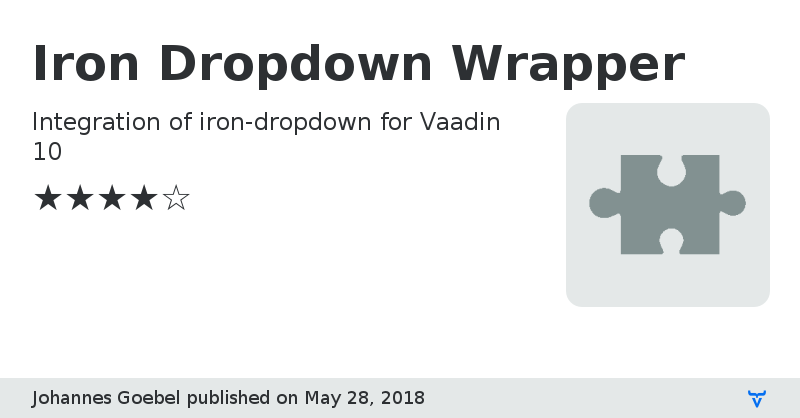 Iron Dropdown Wrapper - Vaadin Add-on Directory