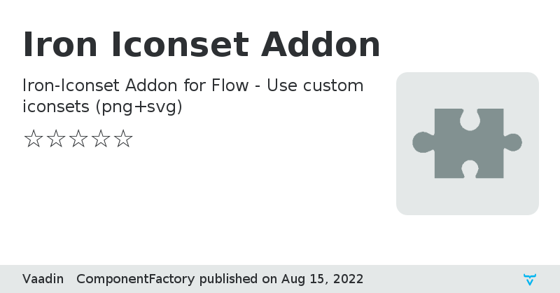 Iron Iconset Addon - Vaadin Add-on Directory