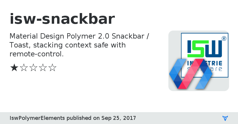 isw-snackbar - Vaadin Add-on Directory