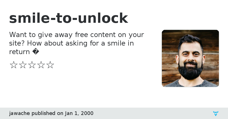 smile-to-unlock - Vaadin Add-on Directory