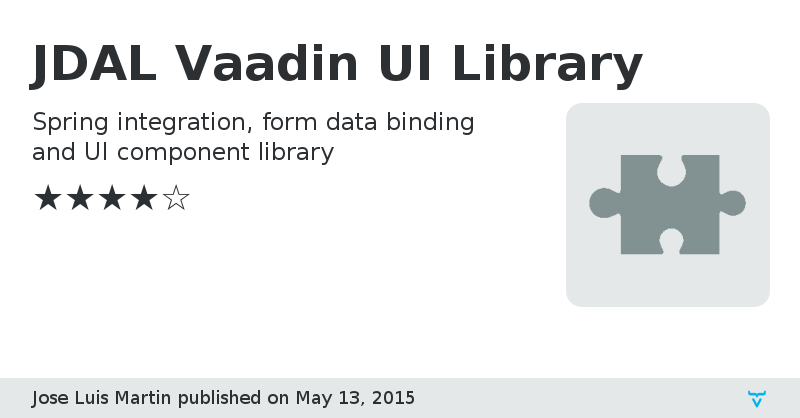 JDAL Vaadin UI Library - Vaadin Add-on Directory
