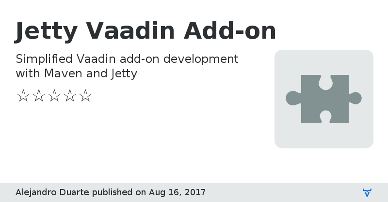 Jetty Vaadin Add-on - Vaadin Add-on Directory