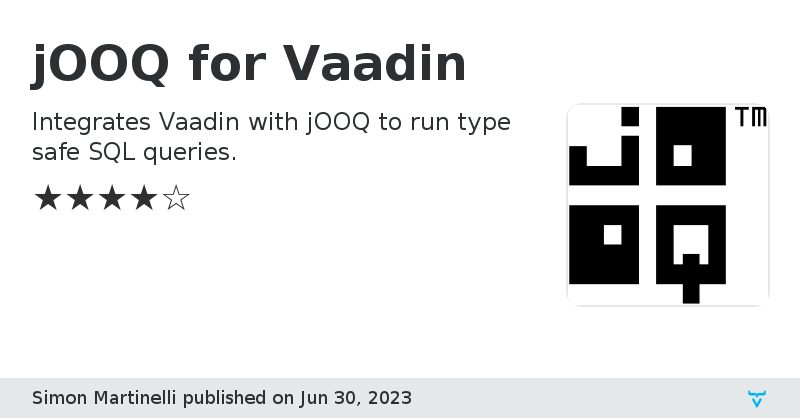 jOOQ for Vaadin - Vaadin Add-on Directory