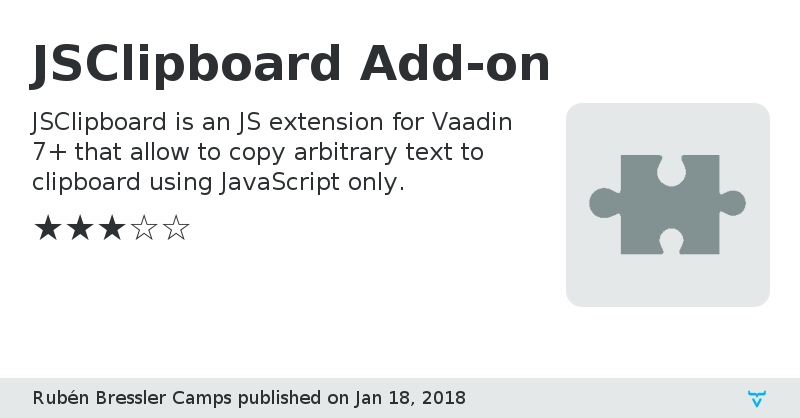 JSClipboard Add-on - Vaadin Add-on Directory