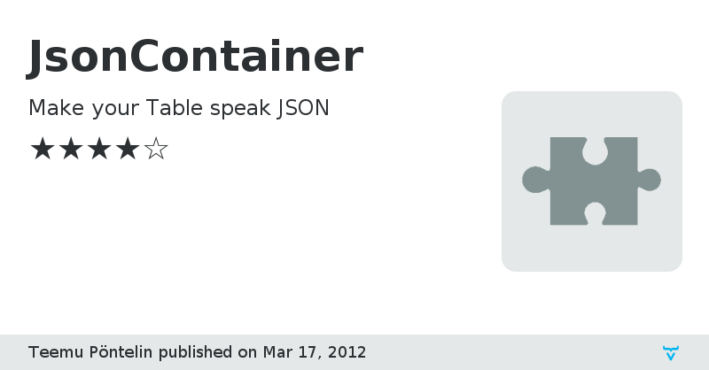 JsonContainer - Vaadin Add-on Directory