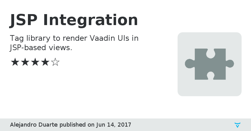 JSP Integration - Vaadin Add-on Directory