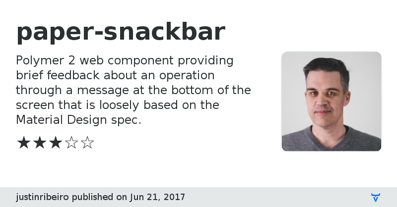 paper-snackbar - Vaadin Add-on Directory