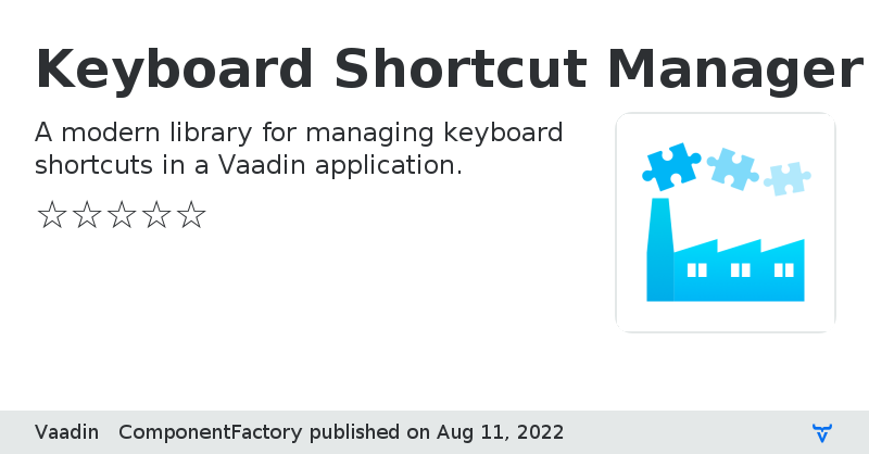 Keyboard Shortcut Manager - Vaadin Add-on Directory