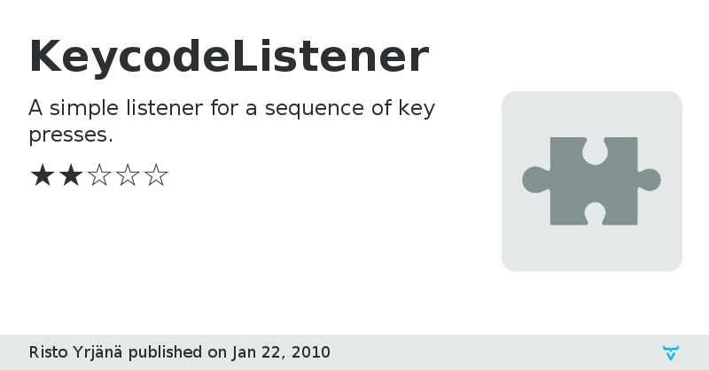 KeycodeListener - Vaadin Add-on Directory