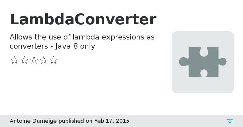 LambdaConverter - Vaadin Add-on Directory