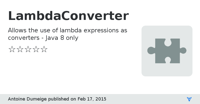 LambdaConverter - Vaadin Add-on Directory