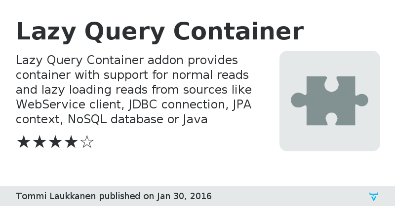Lazy Query Container - Vaadin Add-on Directory