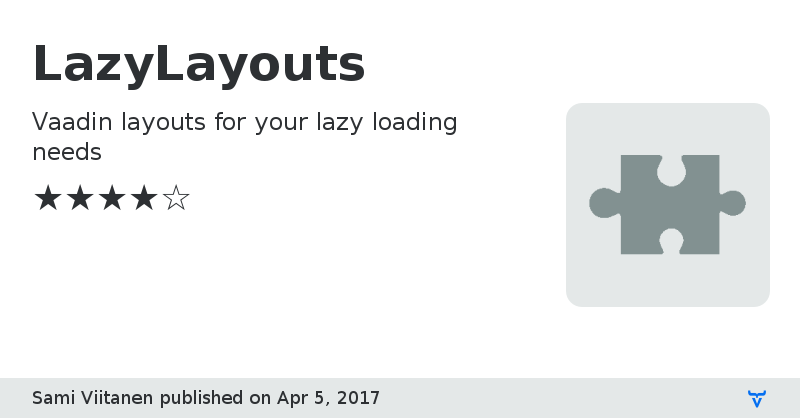 LazyLayouts - Vaadin Add-on Directory