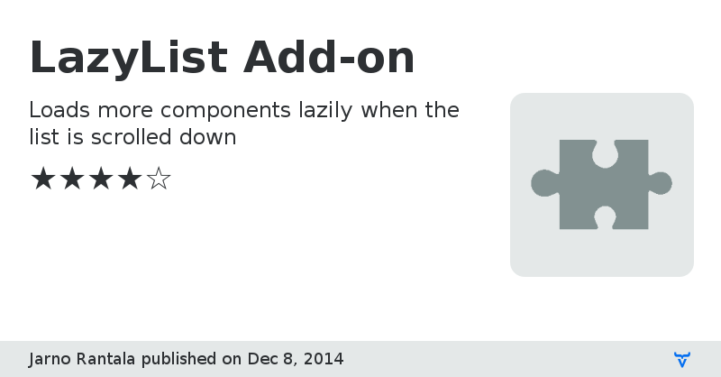 LazyList Add-on - Vaadin Add-on Directory