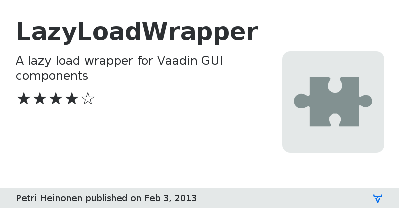 LazyLoadWrapper - Vaadin Add-on Directory