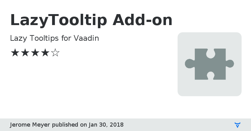 LazyTooltip Add-on - Vaadin Add-on Directory