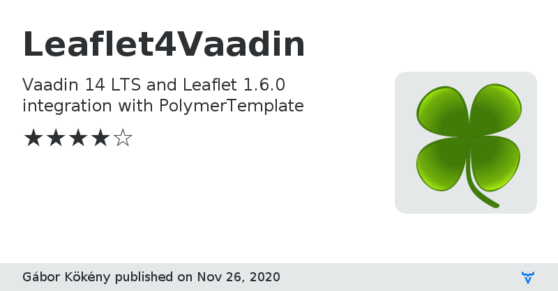 Leaflet4Vaadin - Vaadin Add-on Directory