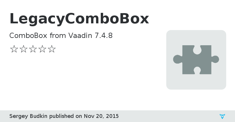 LegacyComboBox - Vaadin Add-on Directory