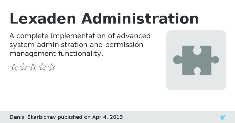 Lexaden Administration - Vaadin Add-on Directory