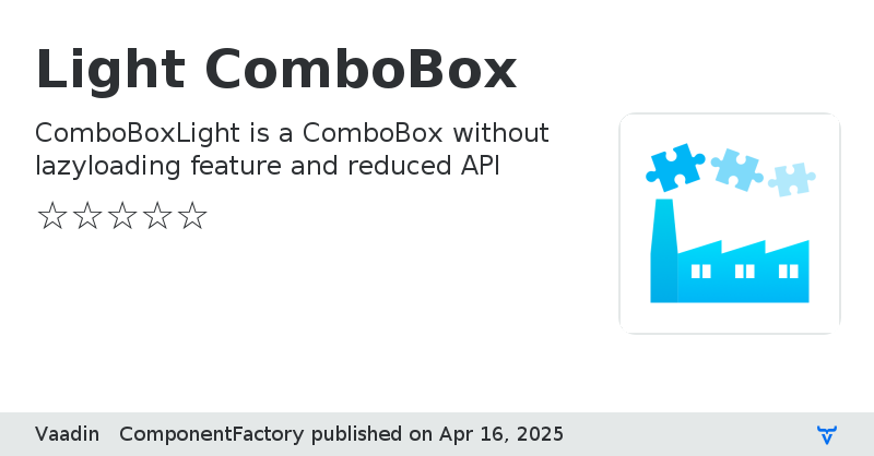Light ComboBox - Vaadin Add-on Directory