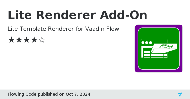 Lite Renderer Add-On - Vaadin Add-on Directory