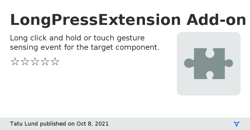 LongPressExtension Add-on - Vaadin Add-on Directory