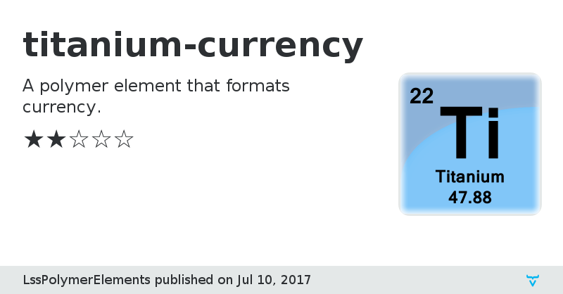 titanium-currency - Vaadin Add-on Directory
